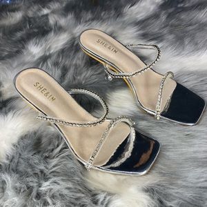 SEXY CLEAR RHINESTONE SHEIN HEELS🤍✨✨